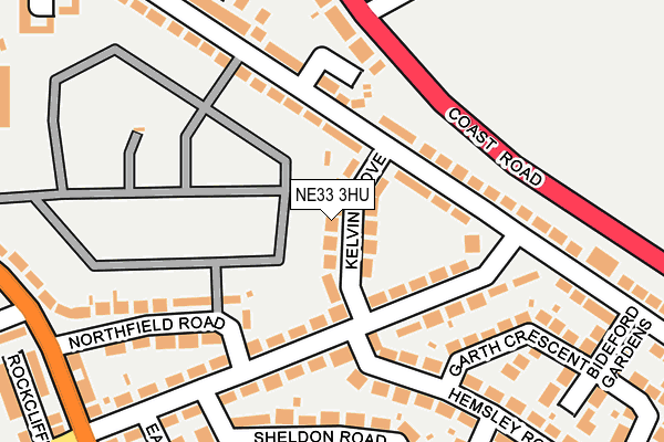 NE33 3HU map - OS OpenMap – Local (Ordnance Survey)