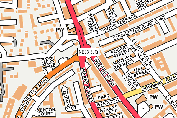 NE33 3JQ map - OS OpenMap – Local (Ordnance Survey)