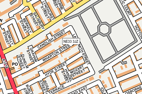 NE33 3JZ map - OS OpenMap – Local (Ordnance Survey)