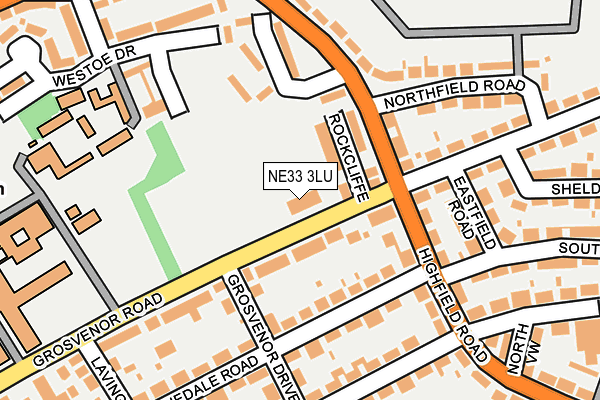 NE33 3LU map - OS OpenMap – Local (Ordnance Survey)