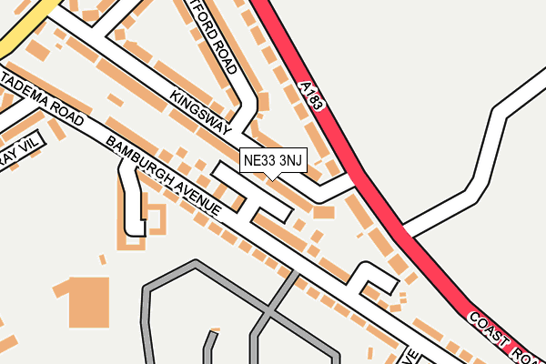 NE33 3NJ map - OS OpenMap – Local (Ordnance Survey)