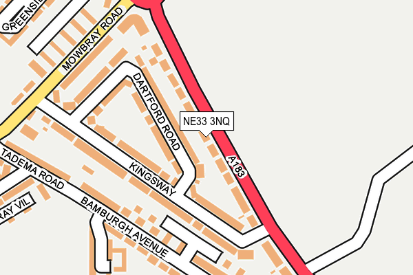 NE33 3NQ map - OS OpenMap – Local (Ordnance Survey)