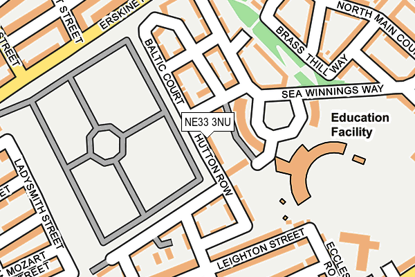 NE33 3NU map - OS OpenMap – Local (Ordnance Survey)