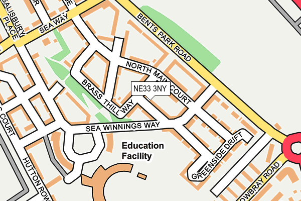 NE33 3NY map - OS OpenMap – Local (Ordnance Survey)