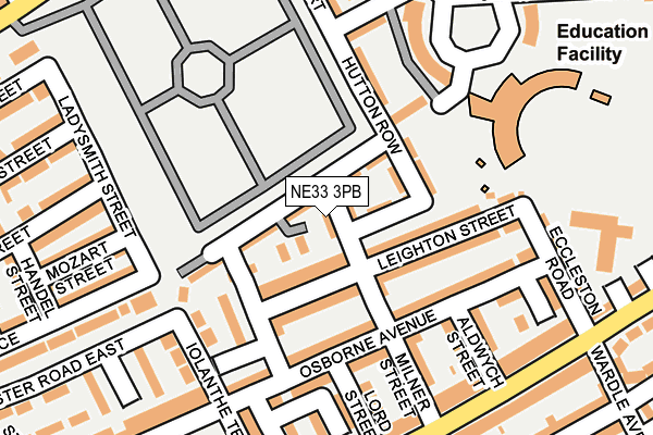 NE33 3PB map - OS OpenMap – Local (Ordnance Survey)