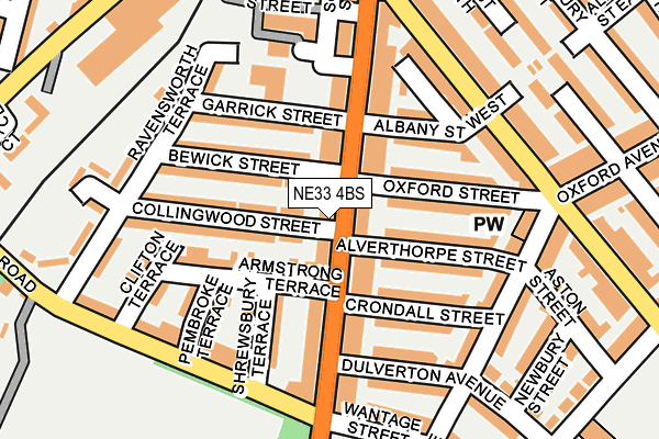 NE33 4BS map - OS OpenMap – Local (Ordnance Survey)