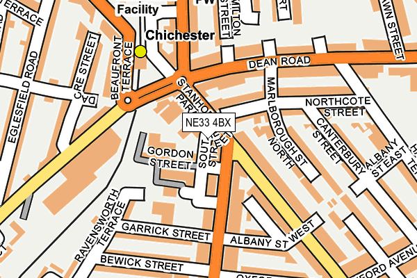NE33 4BX map - OS OpenMap – Local (Ordnance Survey)