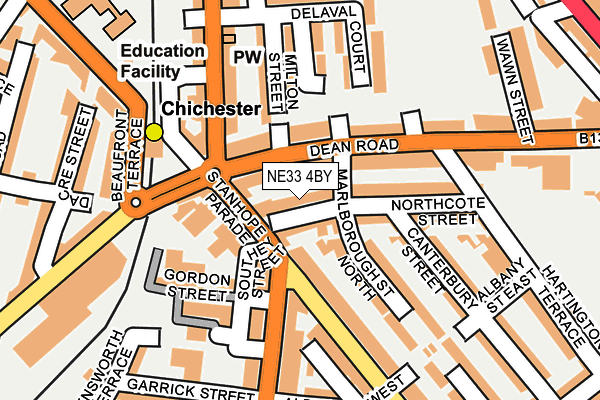 NE33 4BY map - OS OpenMap – Local (Ordnance Survey)