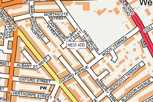 NE33 4DD map - OS OpenMap – Local (Ordnance Survey)