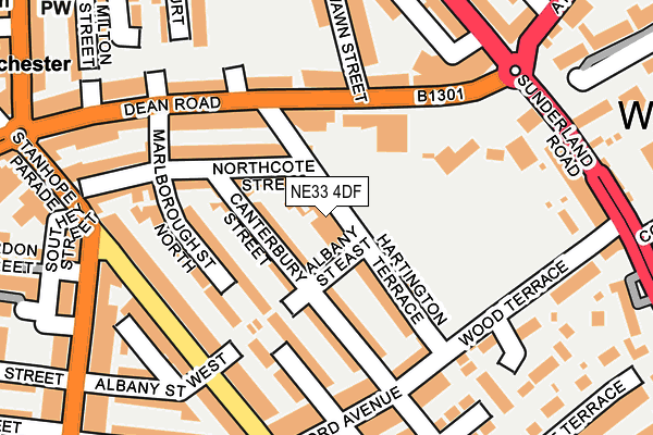 NE33 4DF map - OS OpenMap – Local (Ordnance Survey)