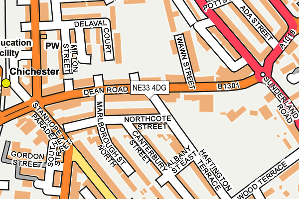 NE33 4DG map - OS OpenMap – Local (Ordnance Survey)