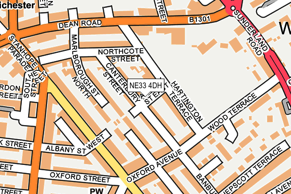 NE33 4DH map - OS OpenMap – Local (Ordnance Survey)