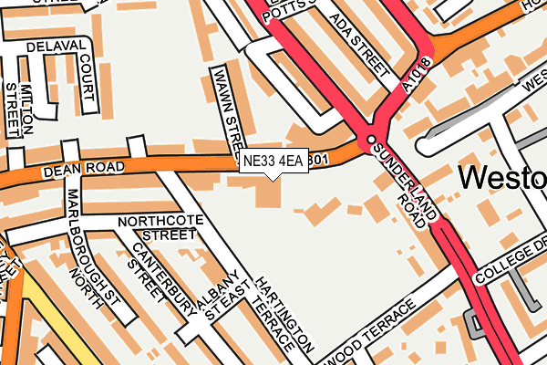 NE33 4EA map - OS OpenMap – Local (Ordnance Survey)