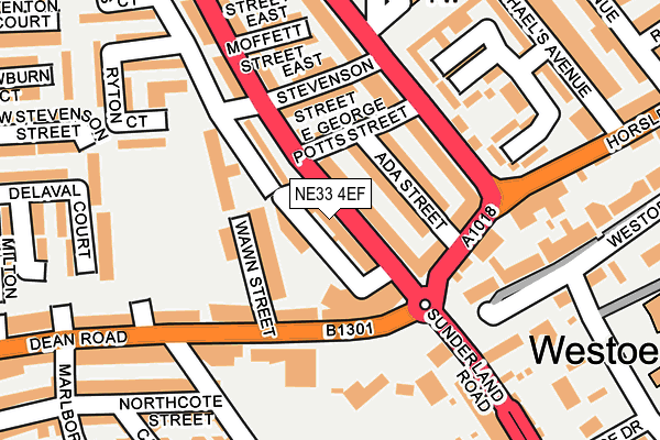 NE33 4EF map - OS OpenMap – Local (Ordnance Survey)
