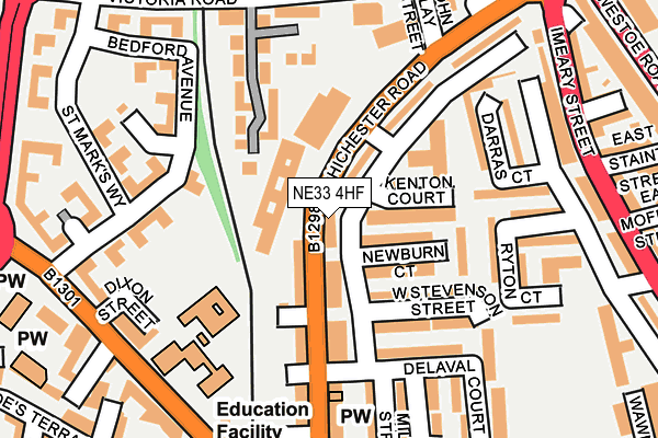 NE33 4HF map - OS OpenMap – Local (Ordnance Survey)