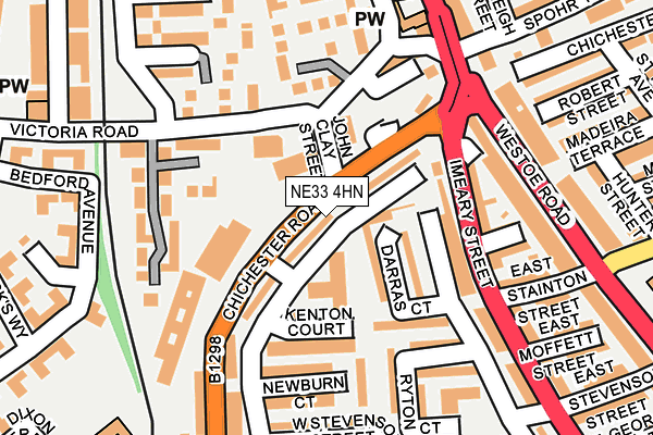 NE33 4HN map - OS OpenMap – Local (Ordnance Survey)