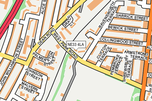 NE33 4LA map - OS OpenMap – Local (Ordnance Survey)