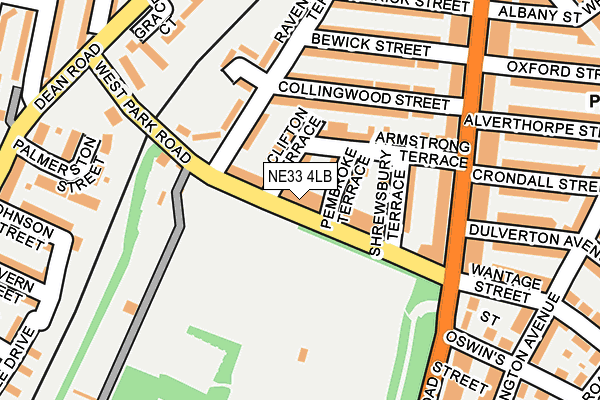 NE33 4LB map - OS OpenMap – Local (Ordnance Survey)