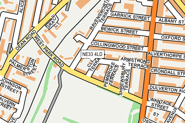 NE33 4LD map - OS OpenMap – Local (Ordnance Survey)