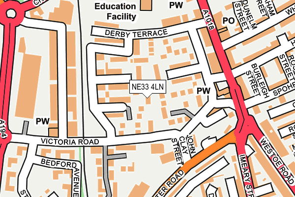 NE33 4LN map - OS OpenMap – Local (Ordnance Survey)