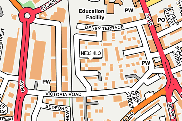 NE33 4LQ map - OS OpenMap – Local (Ordnance Survey)