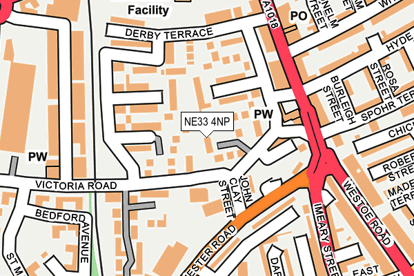 NE33 4NP map - OS OpenMap – Local (Ordnance Survey)