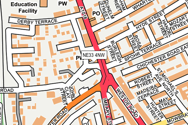 NE33 4NW map - OS OpenMap – Local (Ordnance Survey)