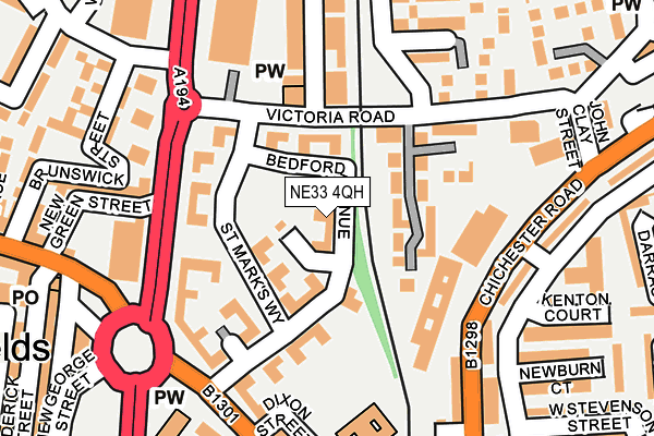 NE33 4QH map - OS OpenMap – Local (Ordnance Survey)