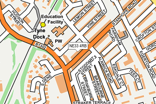 NE33 4RB map - OS OpenMap – Local (Ordnance Survey)