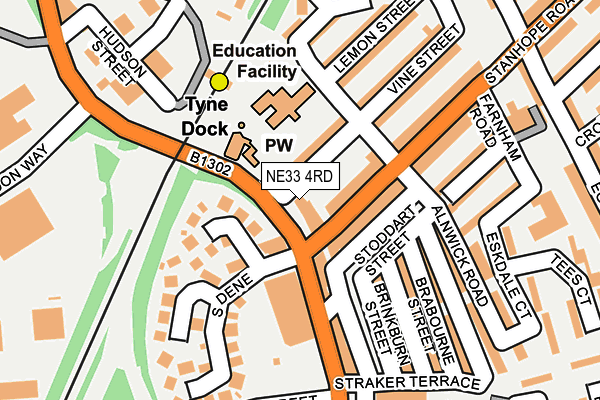 NE33 4RD map - OS OpenMap – Local (Ordnance Survey)