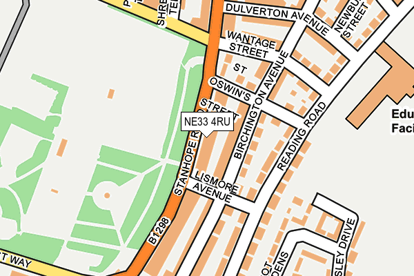 NE33 4RU map - OS OpenMap – Local (Ordnance Survey)