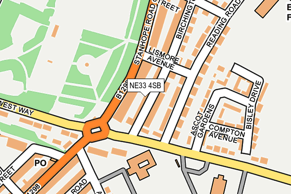 NE33 4SB map - OS OpenMap – Local (Ordnance Survey)