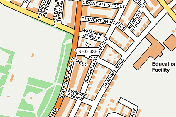 NE33 4SE map - OS OpenMap – Local (Ordnance Survey)