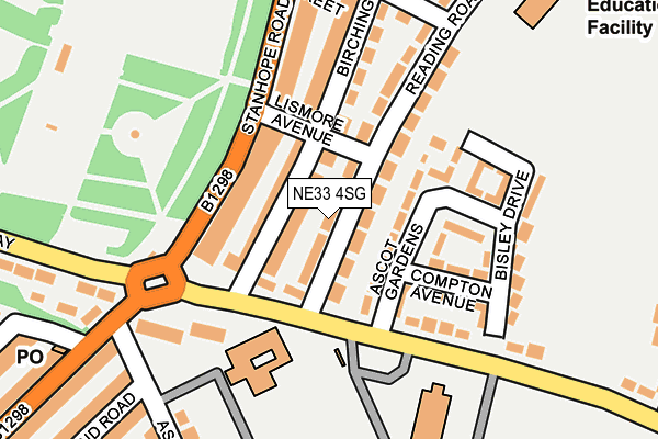 NE33 4SG map - OS OpenMap – Local (Ordnance Survey)