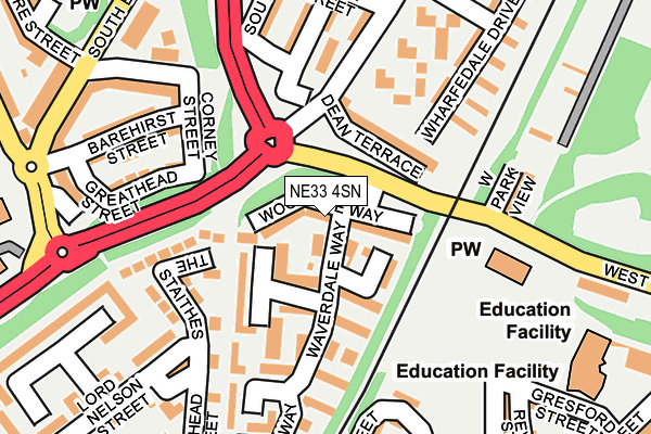 NE33 4SN map - OS OpenMap – Local (Ordnance Survey)