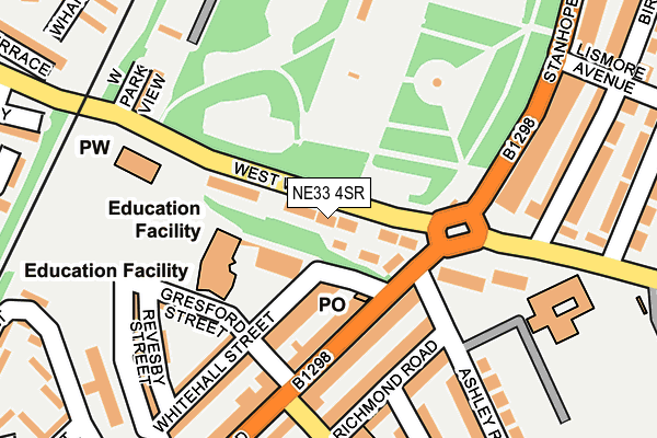 NE33 4SR map - OS OpenMap – Local (Ordnance Survey)