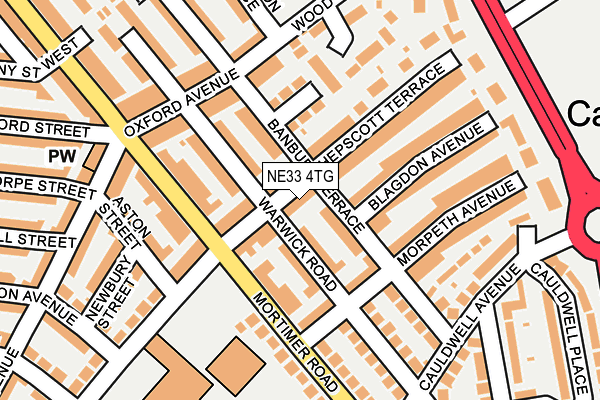 NE33 4TG map - OS OpenMap – Local (Ordnance Survey)