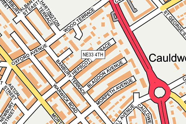 NE33 4TH map - OS OpenMap – Local (Ordnance Survey)
