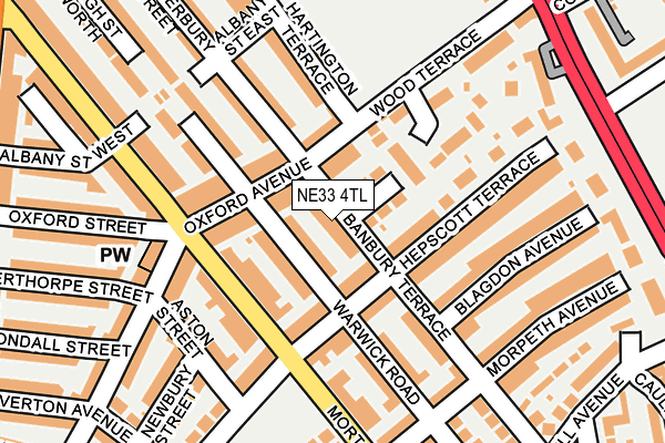 NE33 4TL map - OS OpenMap – Local (Ordnance Survey)