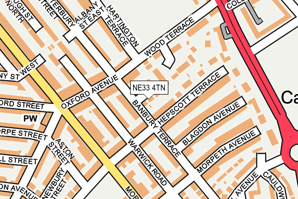 NE33 4TN map - OS OpenMap – Local (Ordnance Survey)