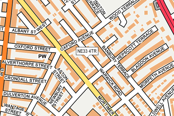 NE33 4TR map - OS OpenMap – Local (Ordnance Survey)