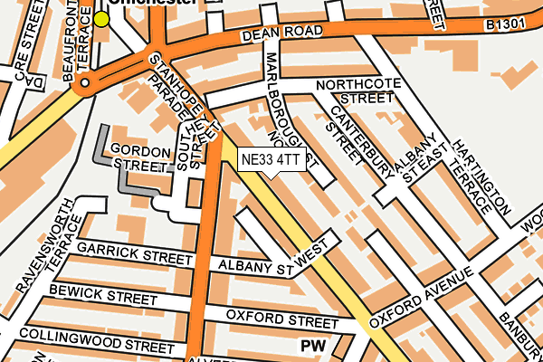 NE33 4TT map - OS OpenMap – Local (Ordnance Survey)