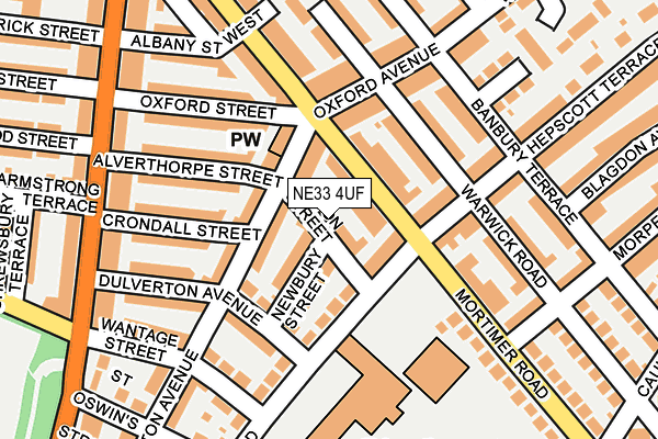 NE33 4UF map - OS OpenMap – Local (Ordnance Survey)