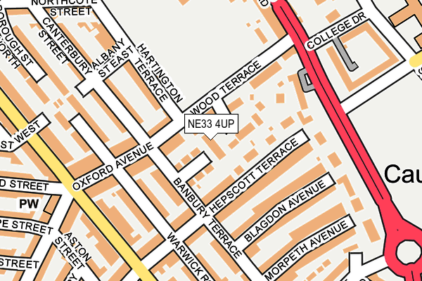 NE33 4UP map - OS OpenMap – Local (Ordnance Survey)