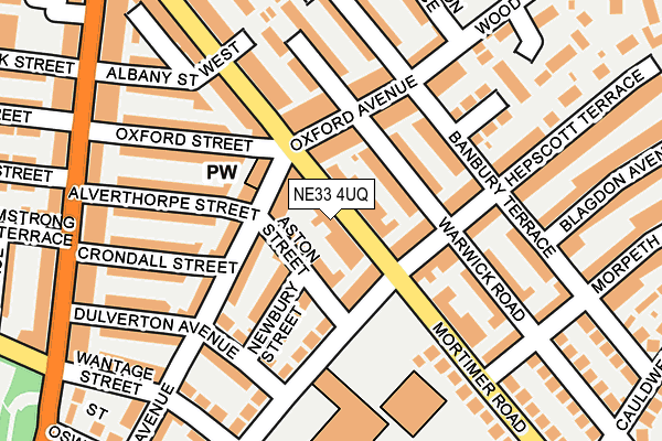 NE33 4UQ map - OS OpenMap – Local (Ordnance Survey)