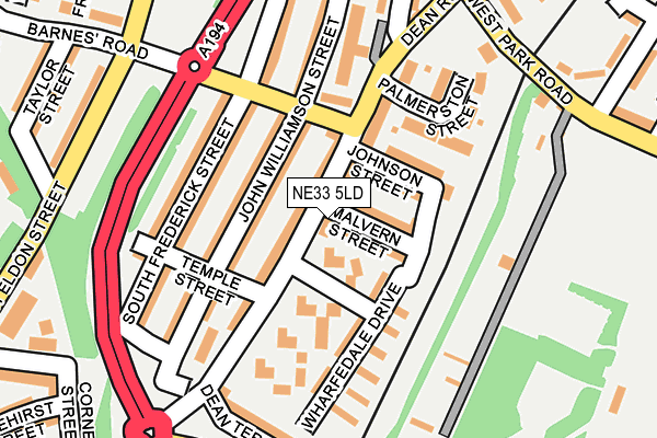 NE33 5LD map - OS OpenMap – Local (Ordnance Survey)