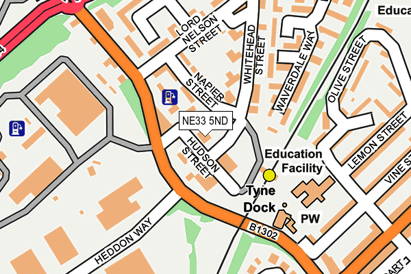 NE33 5ND map - OS OpenMap – Local (Ordnance Survey)