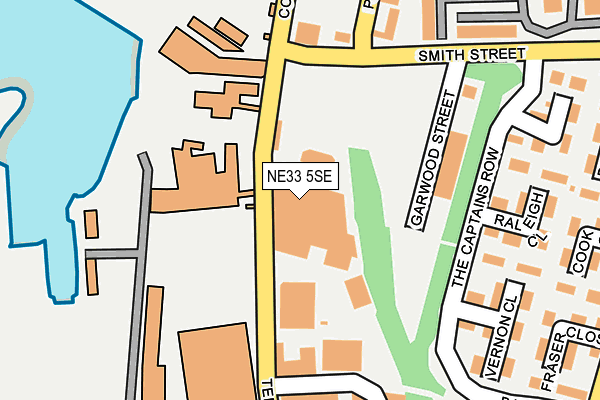 NE33 5SE map - OS OpenMap – Local (Ordnance Survey)