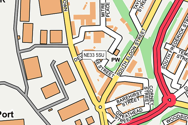 NE33 5SU map - OS OpenMap – Local (Ordnance Survey)