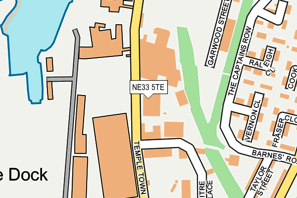 NE33 5TE map - OS OpenMap – Local (Ordnance Survey)